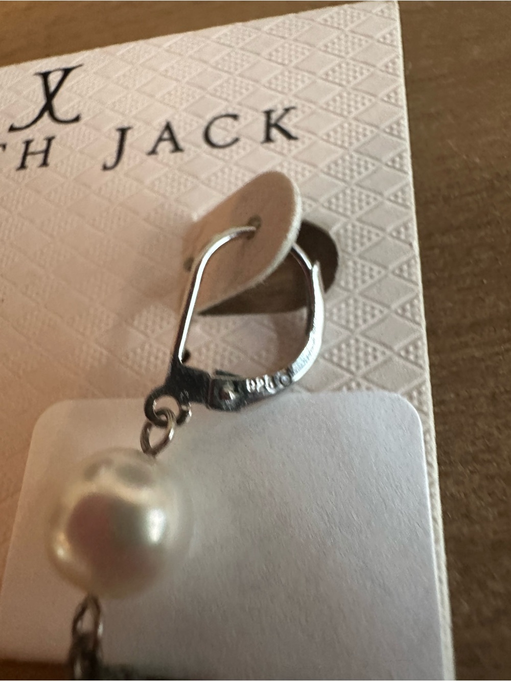 Judith Jack Pearl Drop Earrings with Silver Pave Beads - Picture 5 of 6